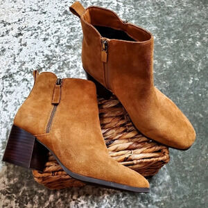 Blondo Waterproof Brown Suede Ankle Boots